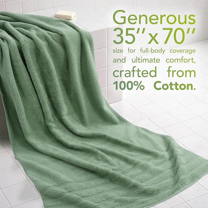 American Soft Linen 100% Cotton Luxury Turkish Towels, 35x70 XL Bath Sheet | Soft Absorbent Quick Dry OEKO Tex Standard 100 Certificated Durable Machine Washable Premium Hotel Quality