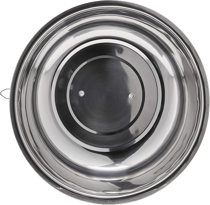 Winco 13 3/4" Stainless Steel Wok Cover | Great for Covered Cooking, Heat Retention, Stir Fry and Kitchen Prep