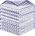 Homaxy 8 Pack Terry Kitchen Dish Cloths, 12"x12", Blue | Super Soft and Absorbent Dish Rags, Quick Drying Reusable Dish Towels for Washing Dishes
