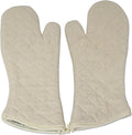 Nouvelle Legende Quilted Cotton Terry Oven Mitts for Baking, BBQ, and Cooking Protection, Heat-Resistant Gloves for Kitchen and Grill, Comfortable Grip, Machine Washable, Reusable, 17-Inch, 1 Pair