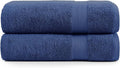 LANE LINEN Bath Sheet Set 100% Cotton 2 Pack Oversized Soft - Navy | Oversized Bath Towels - Coordinated Colors, Everyday Durability, OEKO-TEX Certified, Ring-Spun Durability, Generously Sized