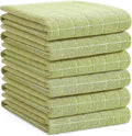 Homaxy 100% Cotton Terry Kitchen Towels, Large 6 Pack, Sage Green | Ultra Soft and Absorbent Dish Towels for Kitchen, Suitable for Drying and Washing Dishes