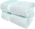GLAMBURG 700 GSM Premium Oversized Extra Large Cotton Bath Sheet 35x70-100% Combed Cotton - Luxury Hotel & Spa Quality - Durable Ultra Soft Highly Absorbent - Sea Green
