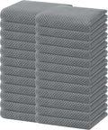 Homaxy 100% Cotton Waffle Weave Kitchen Dish Towels 24-Pack, Grey | 13 x 28 Inches, Ultra Soft Absorbent Dish Towels, Quick Drying Cleaning Towels