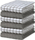 Bumble Kitchen Towels (6-Pack), 16"x28", 100% Cotton Dish Towels - Gray | 380 GSM | Soft kitchen hand towels , Highly Absorbent & Durable Dish Towels for kitchen with Hanging Loop
