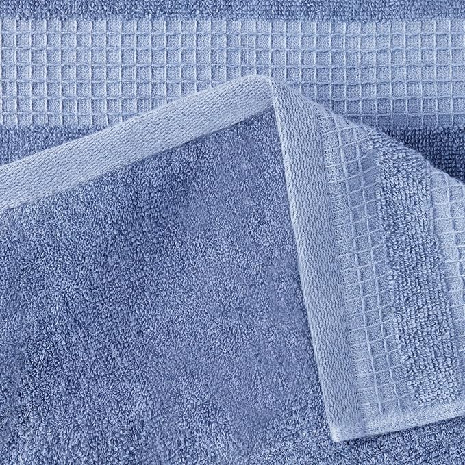 Amazon Basics Organic Cotton Waffle Kitchen Dish Cloths, Ultra Absorbent, Quick Drying, Lint-Free, 12 x 12 inches, 6-Pack (2 Brown, 2 Green, 2 Navy)