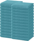 Homaxy 100% Cotton Waffle Weave Kitchen Dish Towels 24-Pack, Lake Blue | 13 x 28 Inches, Ultra Soft Absorbent Dish Towels, Quick Drying Cleaning Towels