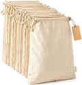 Multipurpose Eco Cloth Bags - Large 10x12 Inch (12 Pack) - Cotton Produce Storage Sacks - Muslin Drawstring Pouches for Vegetables - Bread Bags - Fabric Sachets