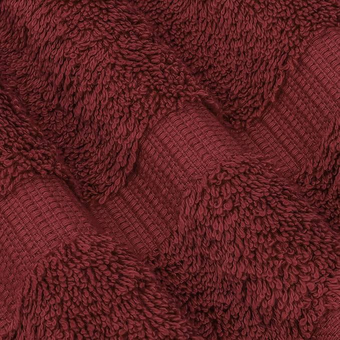 Chakir Turkish Linens 100% Cotton 6-Piece Towel Set, Cranberry | 100% cotton 6-pc set, OEKO-TEX certified: 2 bath 30x60, 2 hand 16x30, 2 washcloths 13x13