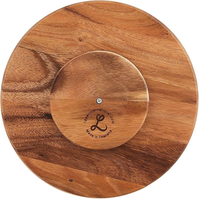 Lipper International Acacia Wood 10" Kitchen Turntable