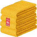 100% Cotton Kitchen Towels 15x25 in, Mustard Set (Pack of 4)