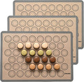 Macaron Baking Mat Silicone Non Stick, 3/4 Sheet Reusable Pack of 3 Gray | Non-Stick Macaron Mat for Easy Baking, Heat Resistant & Dishwasher Safe, Reusable & Eco-Friendly, For Cookies & More, 13x19”