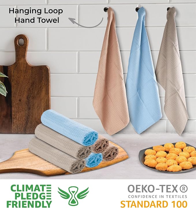 Urban Villa Kitchen Towels Cotton Dish Towels 20”x30” (Set of 6) Multi