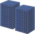 Homaxy 100% Cotton Terry Kitchen Dish Cloths, 24 Pack, Navy Blue | Ultra Soft and Absorbent, Suitable for Drying and Washing Dishes