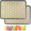 HOOMIL Macaron Silicone Baking Mats, 13 x 9 Inch, 2 Pack, Nonstick | Quarter Sheet, Food-Safe, BPA Free, Dishwasher Safe, Dual-Circle Guidelines Baking Sheets, Fits Quarter Sheet Pan