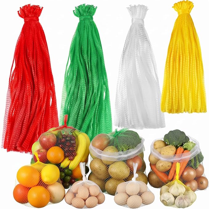 Shappy Reusable Mesh Netting, Onion Reusable Mesh Net Produce Grocery Toys Fruits Vegetables Storage Bags, Seafood Bag