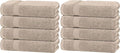 White Classic Wealuxe Taupe Bath Towels 27x54 Inch, Cotton Towel Set for Bathroom, Hotel, Gym, Spa, Soft Extra Absorbent Quick Dry 8 Pack