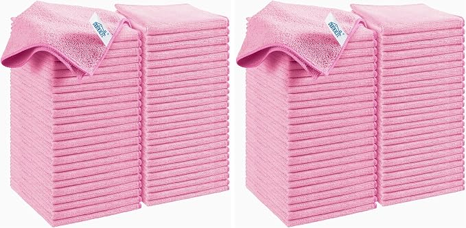 HOMEXCEL 50PK Microfiber Cleaning Cloth, Cleaning Rag for Home, 11.5x11.5in (Pack of 2)