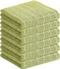Homaxy 100% Cotton Terry Kitchen Towels, 6 Pack, Sage Green | Ultra Soft and Absorbent Dish Towels for Kitchen, Suitable for Drying and Washing Dishes
