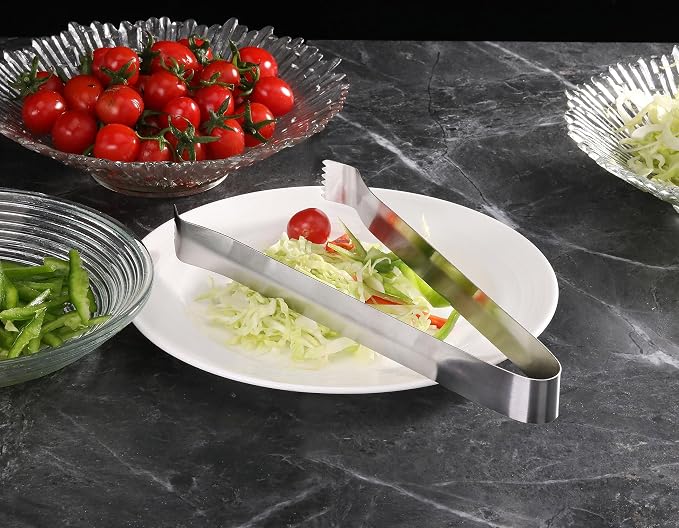 New Star Foodservice Commercial-Grade Pom Tongs (9-Inch - 6 Pack)