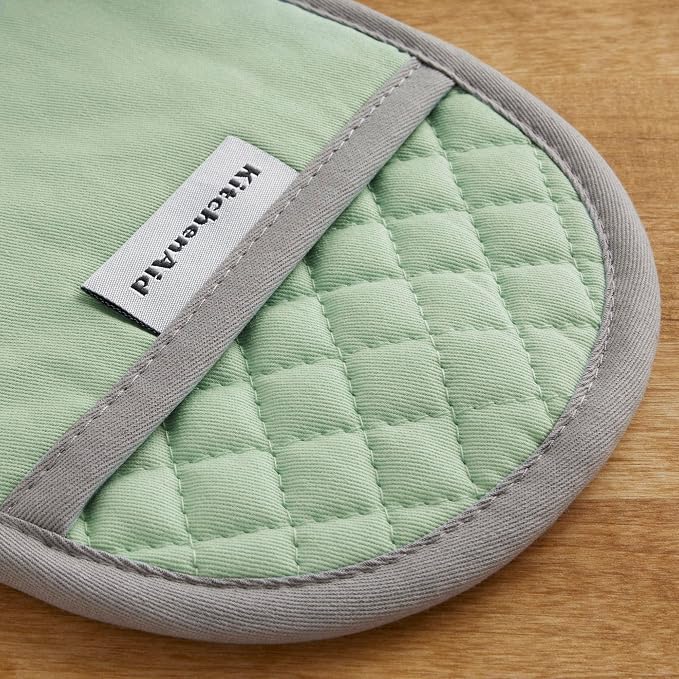KitchenAid Asteroid Pot Holder 2-Pack Set, Pistachio, 6.5"x10"