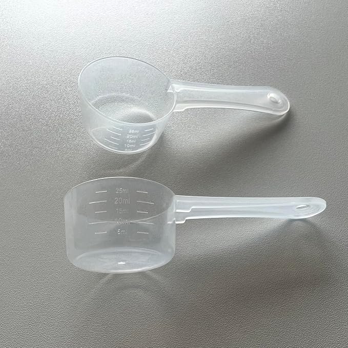 15g/30ml Measuring-Spoons Scoop for Creatine,Powders,Cooking,Recipes,Lab,Food Grade PP Material,BPA-free,Meets FDA Standards,2-Packs(With milliliter scale marking) Transparent