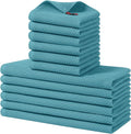 Homaxy 12 Pack 100% Cotton Kitchen Towels and Dishcloths Set, Lake Blue | 12 x 12 Inches and 13 x 28 Inches Kitchen Towels Set, Ultra Soft Absorbent Dish Cloths for Washing Dishes
