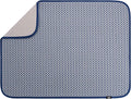 S&T INC. Dish Drying Mat, 18" x 24", XL, Blue Stockinette | Absorbent Microfiber, Extra Large Kitchen Counter Mat for Dishes, Utensils, Pots and Pans, Machine Washable