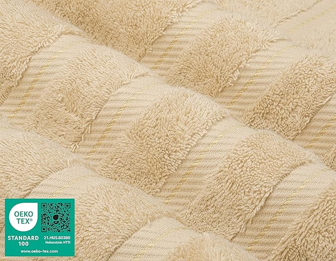American Soft Linen 100% Cotton Luxury Turkish Towels, 6 Piece Towel Set | Soft Absorbent Quick Dry OEKO Tex Standard 100 Certificated Durable Machine Washable Premium Hotel Quality