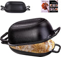12 x 8 Inch 5QT Oval Dutch Oven for Bread Baking, Cast Iron | Bread Oven with Lid for Sourdough Baking, Dutch Oven Bread Loaf Pan Creates Crispy Crust for Artisan Homemade Bread