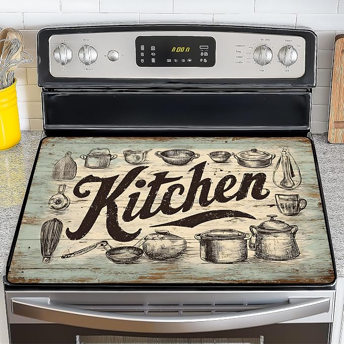 NYZE Stove Top Cover, Electric Glass Cooktop Protector for Kitchen | Flat Top Cooktop Protector Extra Counter Space