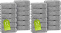 White Classic Light Gray Washcloths Set for Body and Face Towel, Cotton Wash Cloths Bulk 24 Pack, Spa Fingertip Wash Clothes 12x12 Inch, Soft Absorbent Gym Towels