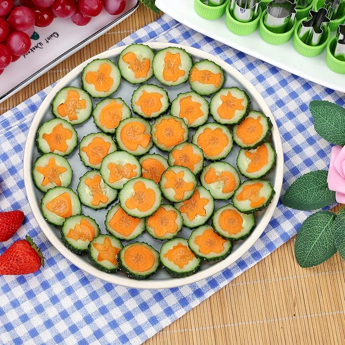 35 Pack Cookie Cutters Fruit Cutter Shapes Set Crinkle Cutter