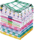 Patelai 12 Kitchen Dish Rags,Bright Color,13.8'' X 13.8'', 11.8 X 11.8'' | Cotton Dishcloths Washing Dishes, Absorbent Reusable Towels for Scrubbing Countertops Glass, Quick Dry Home Cleaning