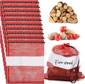 10 Pcs Onion Bags Reusable Mesh Produce Storage with Drawstring Firewood Bags Onion Potato Storage Sacks for Garden Vegetable Fruit Produce Packaging Supplies (22 x 24 Inch)