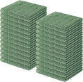 Homaxy 100% Cotton Terry Kitchen Dish Cloths, 24 Pack, Grass Green | Ultra Soft and Absorbent, Suitable for Drying and Washing Dishes