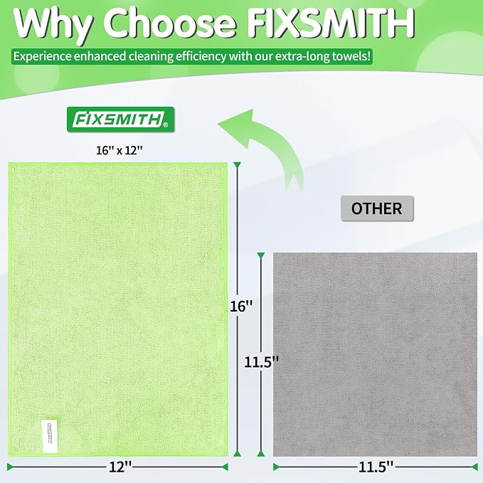 Sage Green Microfiber Cleaning Cloth -Pack of 8, Highly Absorbent Cleaning Rags, 16"X12" All Purpose Cleaning Towels for Housekeeping, Kitchen, Car, Lint Free and Reusable Microfiber Towels