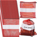 60 Pcs Onion Bags Reusable Mesh Produce Storage with Drawstring Firewood Bags Onion Potato Storage Sacks for Garden Vegetable Fruit Produce Packaging Supplies (22 x 28 Inch)