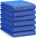 Homaxy 100% Cotton Terry Kitchen Towels, Large 6 Pack, Blueberry | Ultra Soft and Absorbent Dish Towels for Kitchen, Suitable for Drying and Washing Dishes