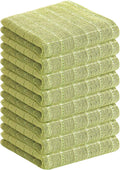 Homaxy 100% Cotton Terry Kitchen Towels, 8 Pack, Sage Green | Ultra Soft and Absorbent Dish Towels for Kitchen, Suitable for Drying and Washing Dishes
