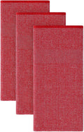 Homaxy 380 GSM Cotton Premium Kitchen Towels 3 Pack, 18"x 28", Red | Flat and Terry Dish Towels, Highly Absorbent Tea Towel Set with Hanging Loop, Soft Utility Kitchen Hand Towels