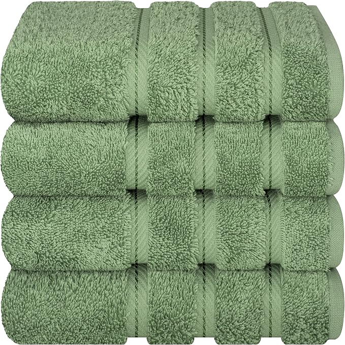 American Soft Linen 100% Cotton Luxury Turkish Towels, 4 PC Hand Towel Set | Soft Absorbent Quick Dry OEKO Tex Standard 100 Certificated Durable Machine Washable Premium Hotel Quality