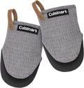 Cuisinart Heritage Mini Oven Mitts, 2-Pack, Neoprene, Heat Resistant 350F | Cotton-lined, non-slip neoprene palm, ambidextrous design, leather hang loop, ideal for smaller hands and everyday cooking
