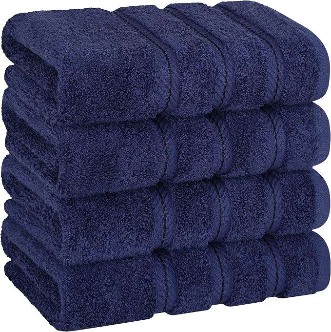 American Soft Linen 100% Cotton Luxury Turkish Towels, 4 PC Hand Towel Set | Soft Absorbent Quick Dry OEKO Tex Standard 100 Certificated Durable Machine Washable Premium Hotel Quality