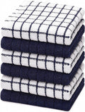 Bumble Dish Cloths (6-Pack), 100% Cotton Kitchen Towels, 12"x12" - Navy | 405 GSM | Soft, Highly Absorbent & Durable Dish Towels for Kitchen