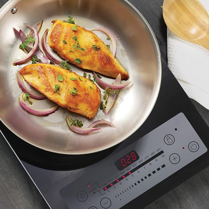 Tramontina Signature Tri-Ply Clad Stainless Steel 11-Inch Square Grill Pan | Induction-Ready, Dishwasher-Safe, NSF-Certified, Made in Brazil