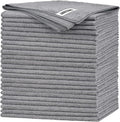 Grey Microfiber Cleaning Cloth -Pack of 24, Highly Absorbent Cleaning Rags, 16"X12" All Purpose Cleaning Towels for Housekeeping, Kitchen, Car, Lint Free and Reusable Microfiber Towels