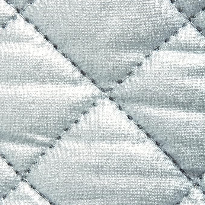 DII Basic Terry Collection Quilted 100% Cotton, Oval Potholder, Gray, 2 Piece