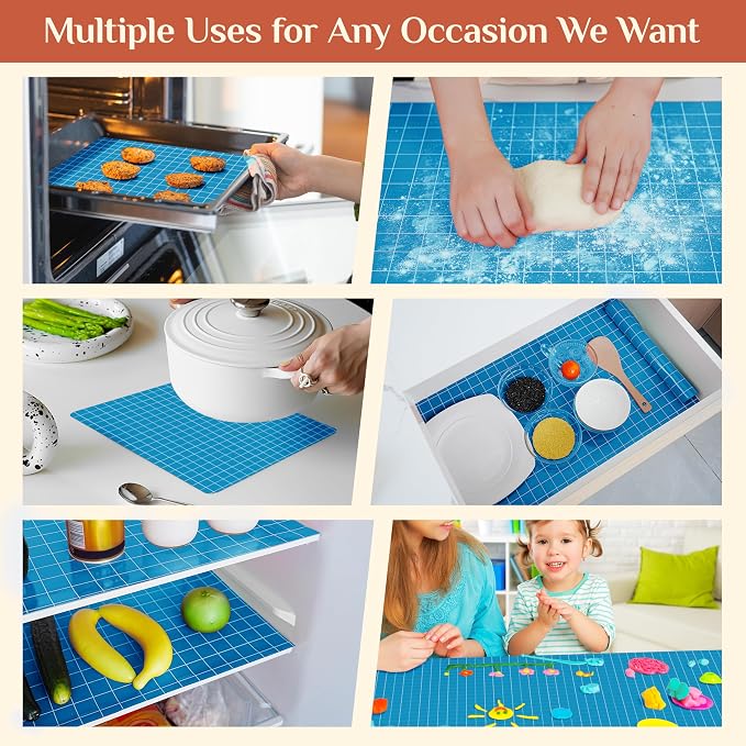 GTJ Silicone Baking Mat Roll, Reusable Baking Sheet Liners, 16 in x 6 ft | Free Cut to Size, Food-Grade, Non-Stick, Non-Slip, For Dough, Pastry, Air Fryer, Freeze Dryer, Oven Pan, Kitchen Counter