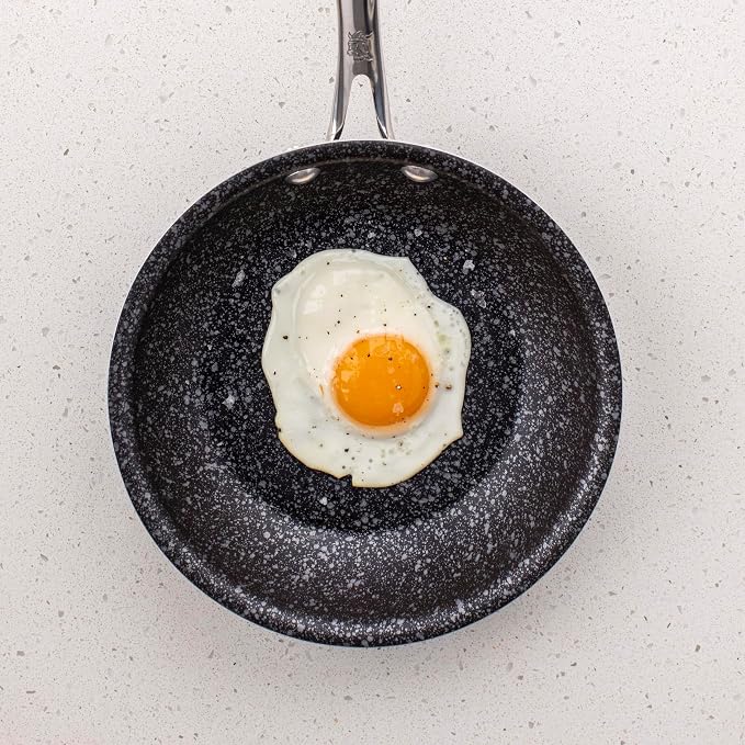 Nordic Ware Basalt Aluminum Saute Skillet, 8-Inch, Ceramic Coating